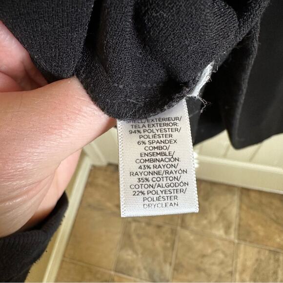 Loft women’s midi dress‎ size 12 black gray - Picture 4 of 6